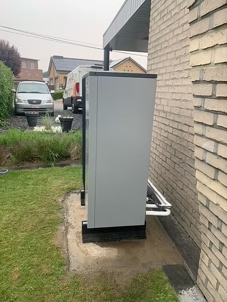 luchtverwarming met warmtepomp geplaatst door air filip