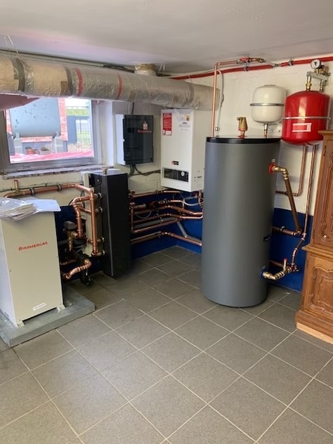 luchtverwarming met warmtepomp geplaatst door air filip