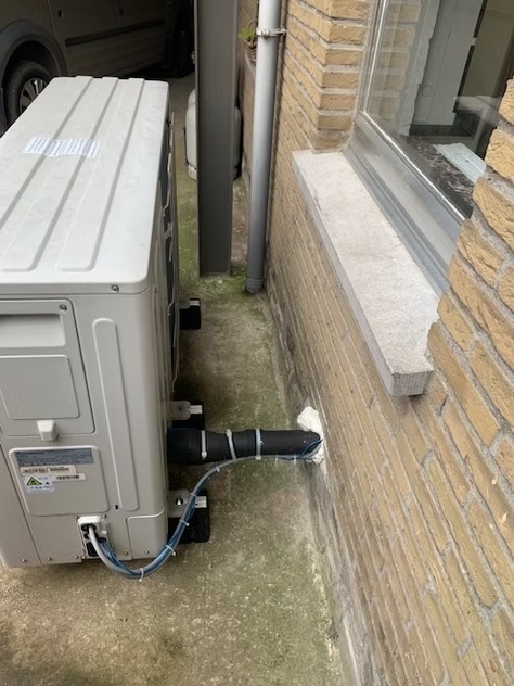 luchtverwarming met warmtepomp geplaatst door air filip